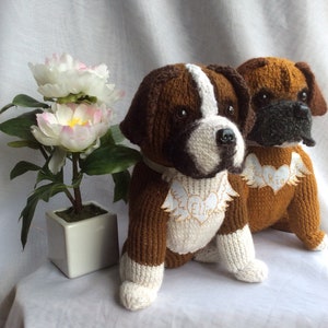 Boxer dogs, boxer lovers gifts, boxer dog memorial, boxer dog soft toy, dog lovers gifts, dog gifts, boxer dog replica, pet loss image 1