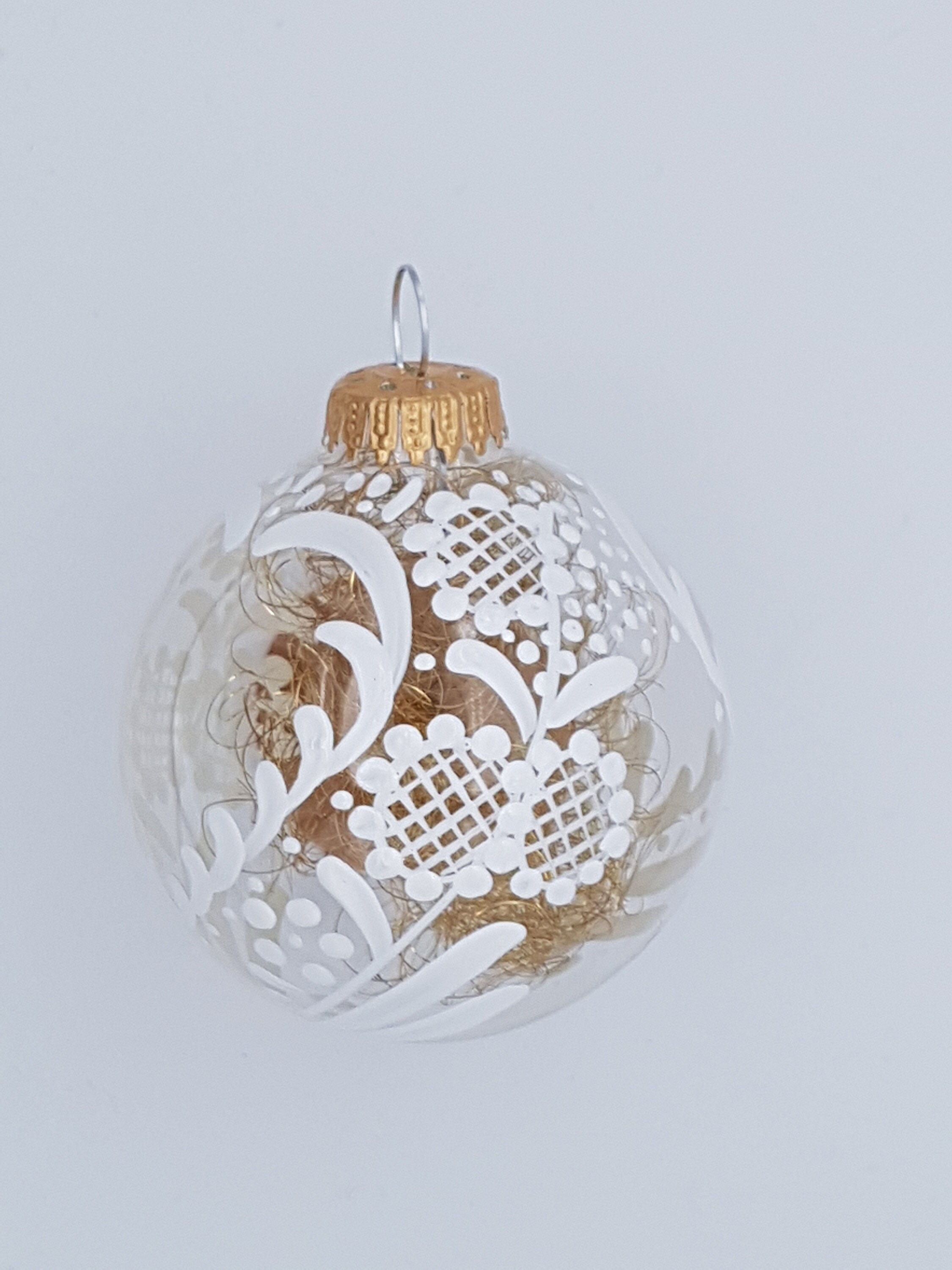 Boule de NoëltransparentepersonnaliséeTraditionblanc  Etsy