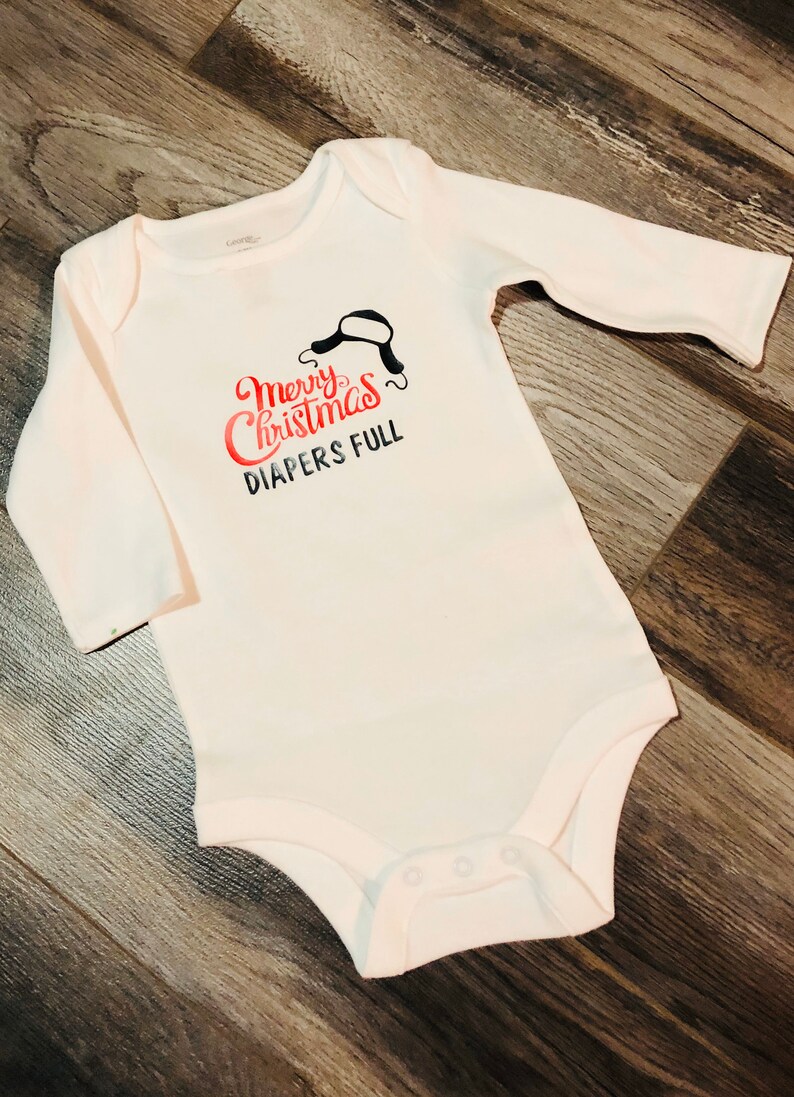 diapers full onesie Baby Christmas Onesie humorous baby onesie