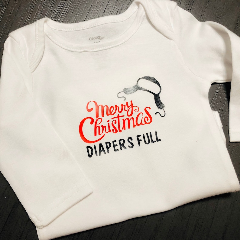 diapers full onesie Baby Christmas Onesie humorous baby onesie