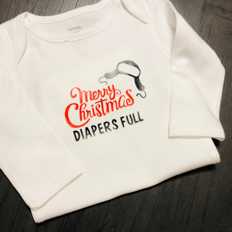 diapers full onesie Baby Christmas Onesie humorous baby onesie