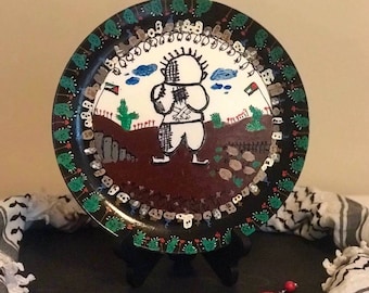 Handhala hand-painted decorative plate