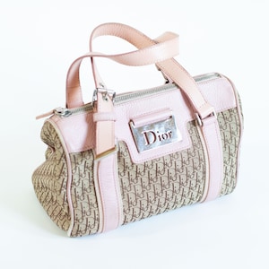 Christian Dior Vintage Trotter Boston Bag Diorissimo Canvas Mini