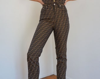 vintage fendi logo pants