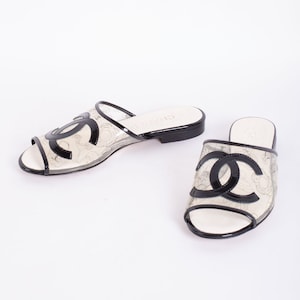 Clear Chanel Slides Etsy Australia