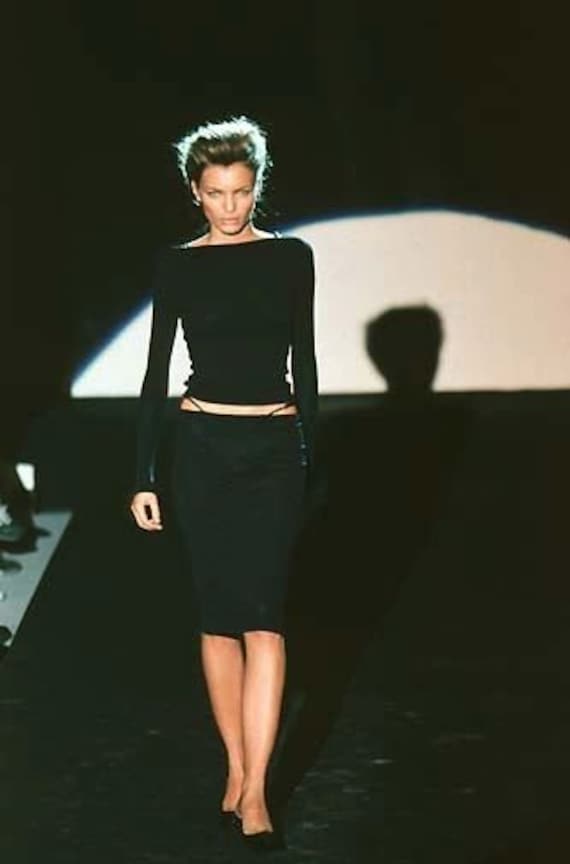 GUCCI by Tom Ford 1998 Wool Wrap Skirt With Built in Silver GUCCI by Tom Ford 1998 Wool Wrap Skirt With Built in Silver