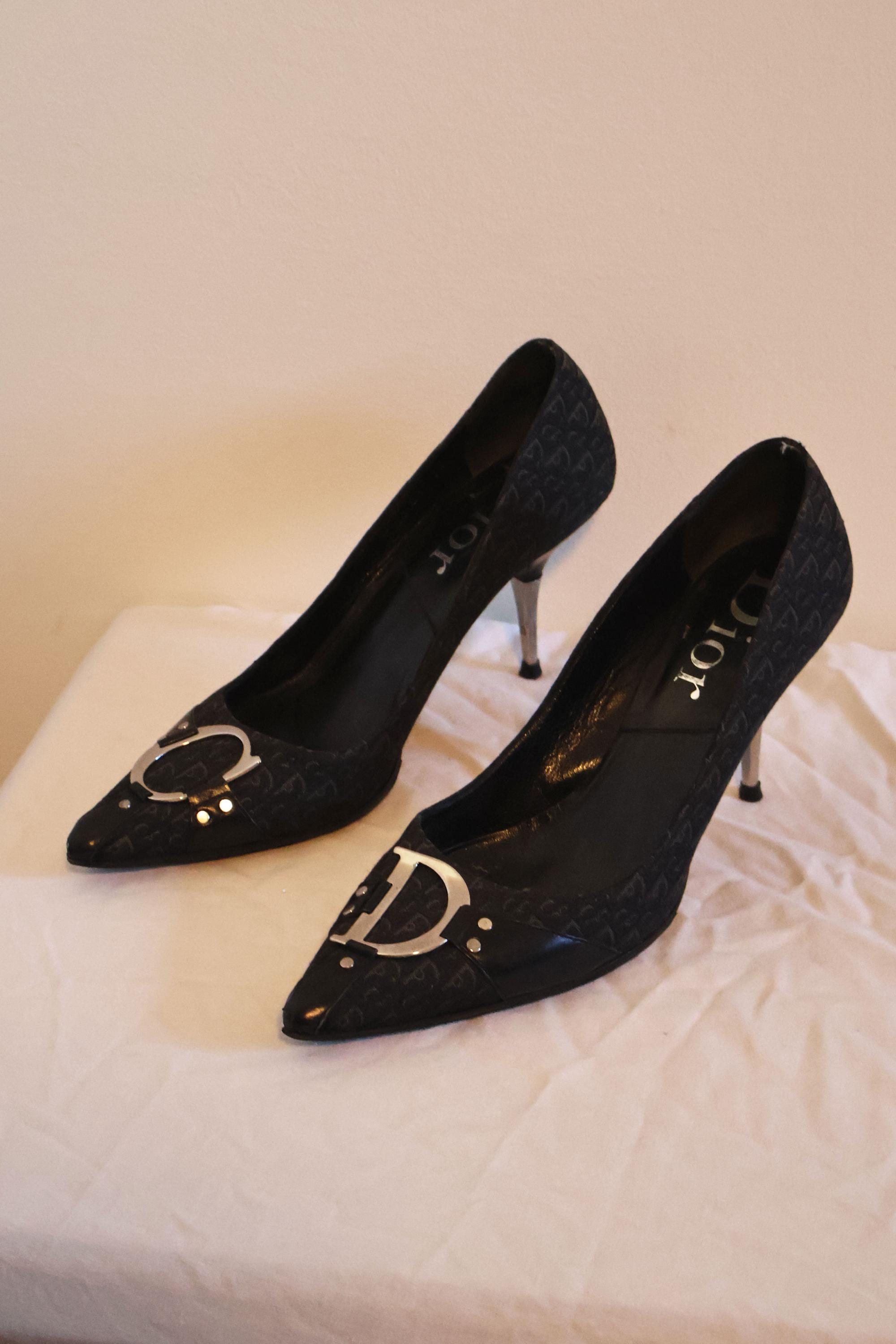 靴 Christian Dior vintage heels 35 1/2 Vintage Dior Heels - Etsy