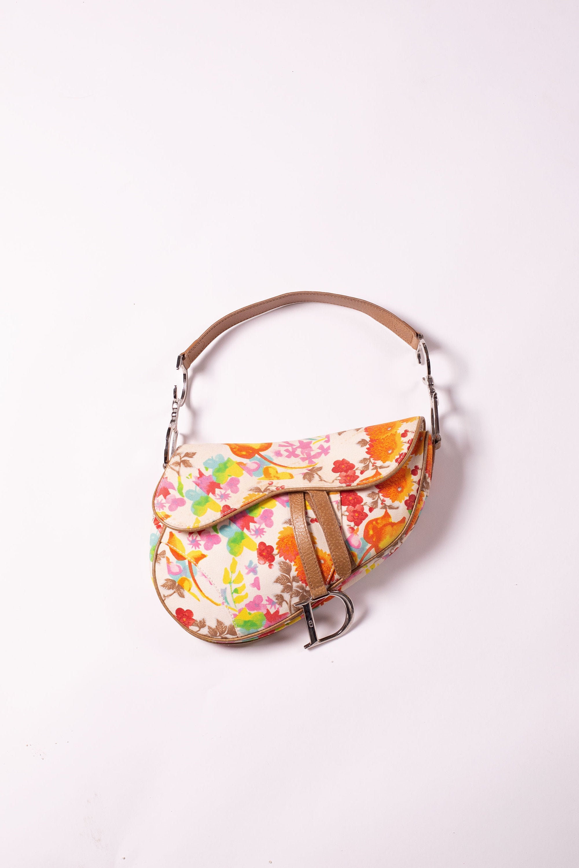 Dior floral deals saddle bag