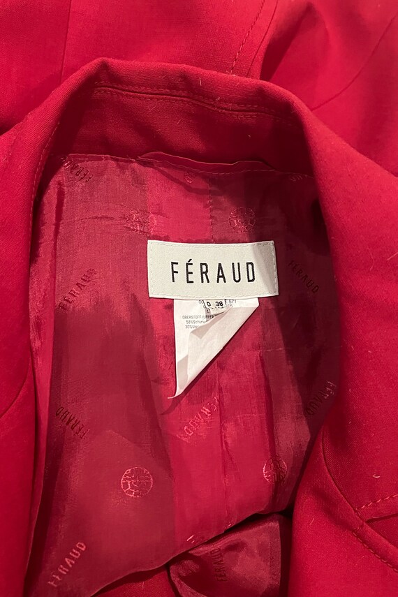 Vintage 1990s Louis Feraud Blood Red Double Breas… - image 7