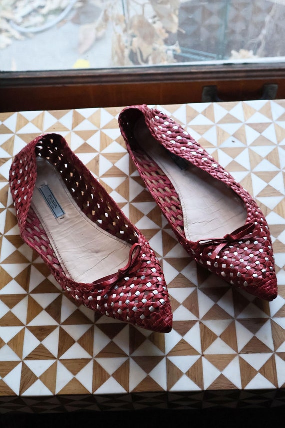 靴 00s PRADA ribbon flat shoes 00s PRADA ribbon flat shoes - メルカリ