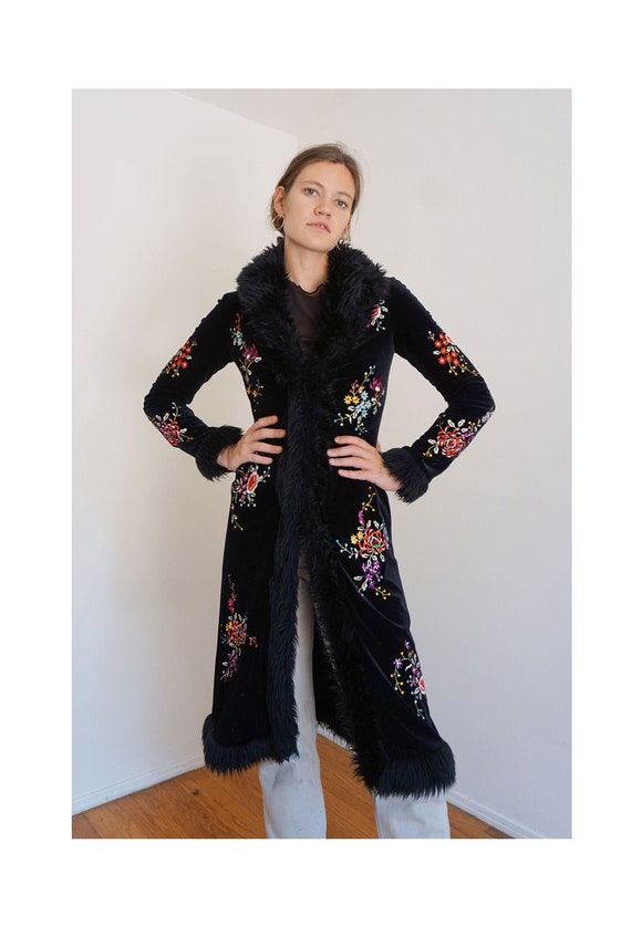 Vintage Betsey Johnson 1990s Velvet and Faux Shear