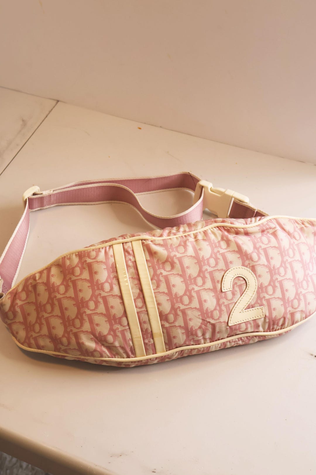 Christian Dior 2004 Pink 'girly' Belt Bag in Diorissimo Trotter