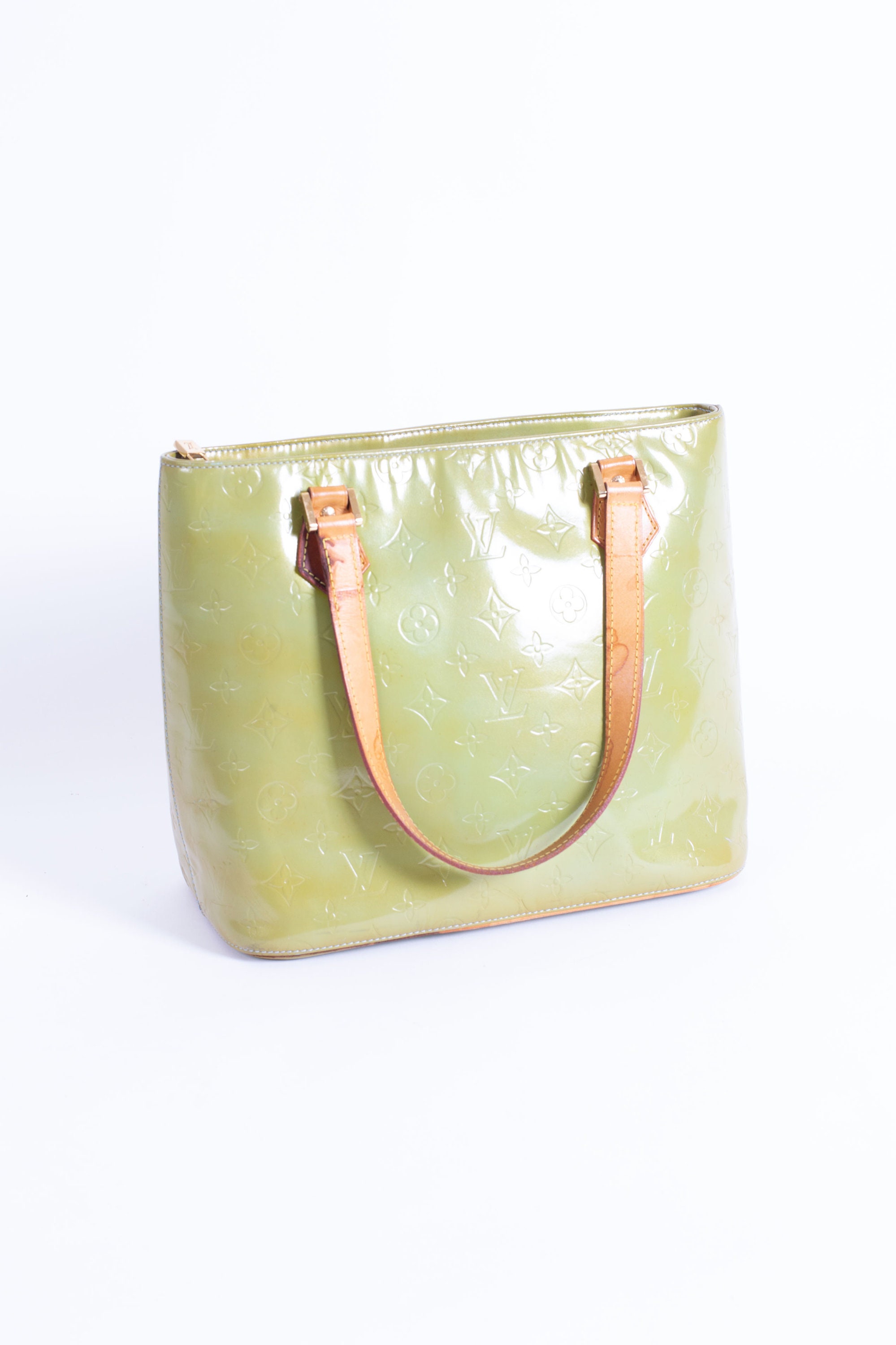 Louis Vuitton Lime Monogram Vernis Houston Bag