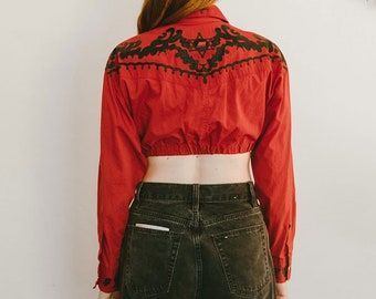 Rare Vintage Jean Paul Gaultier Cropped Western Top: Tribal Rodeo