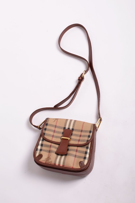 Vintage BURBERRY Nova Check Top Handle Bag Canvas and Leather, Backroom  Clothing