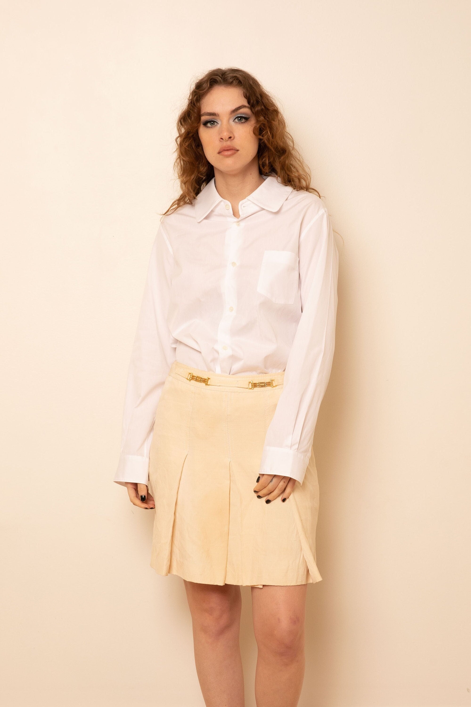 Celine Vintage linen skirt セリーヌ スカート リネン Rare Vintage Celine Linen Skirt