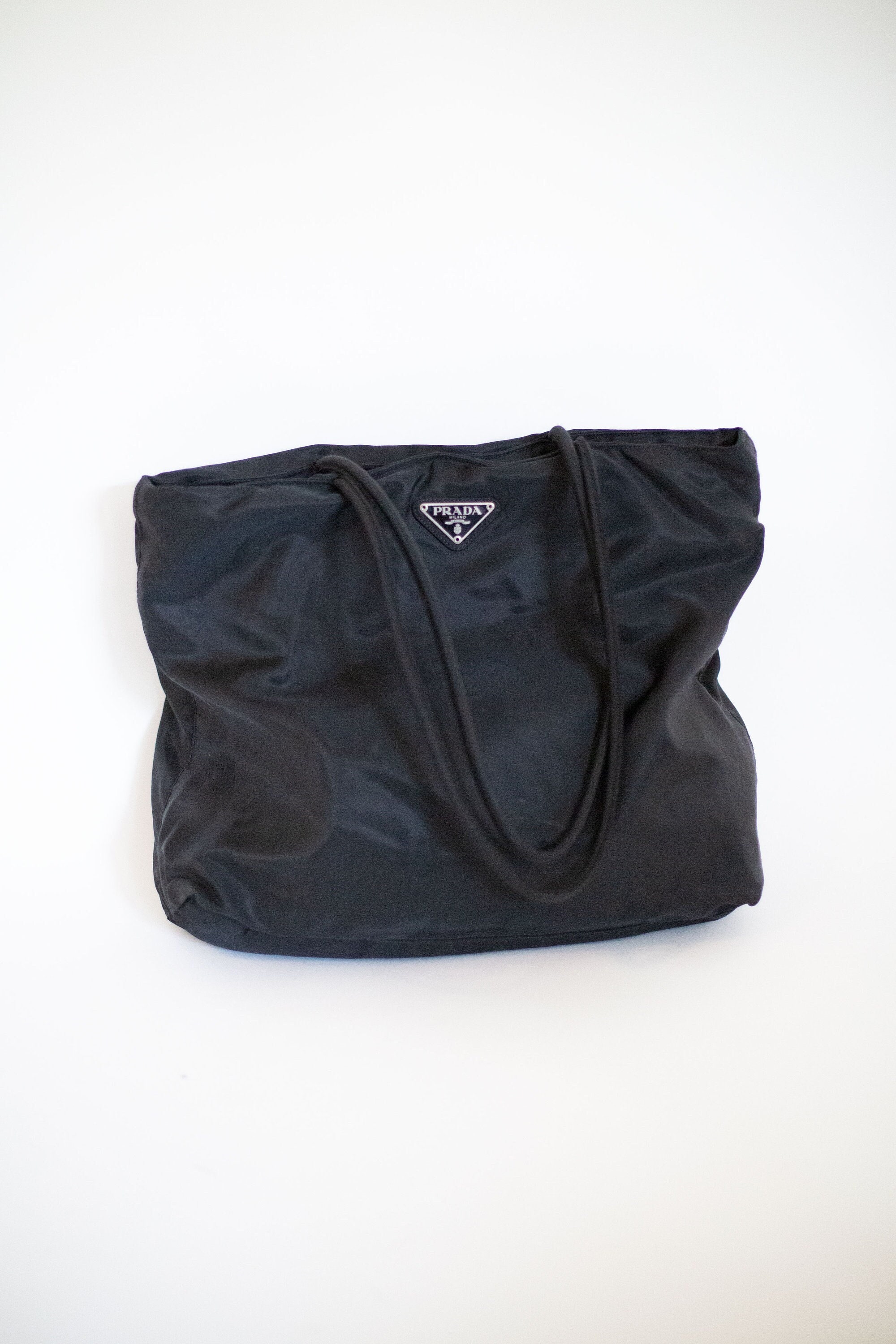 Prada Women's 1BG997 Black Nylon Shopper