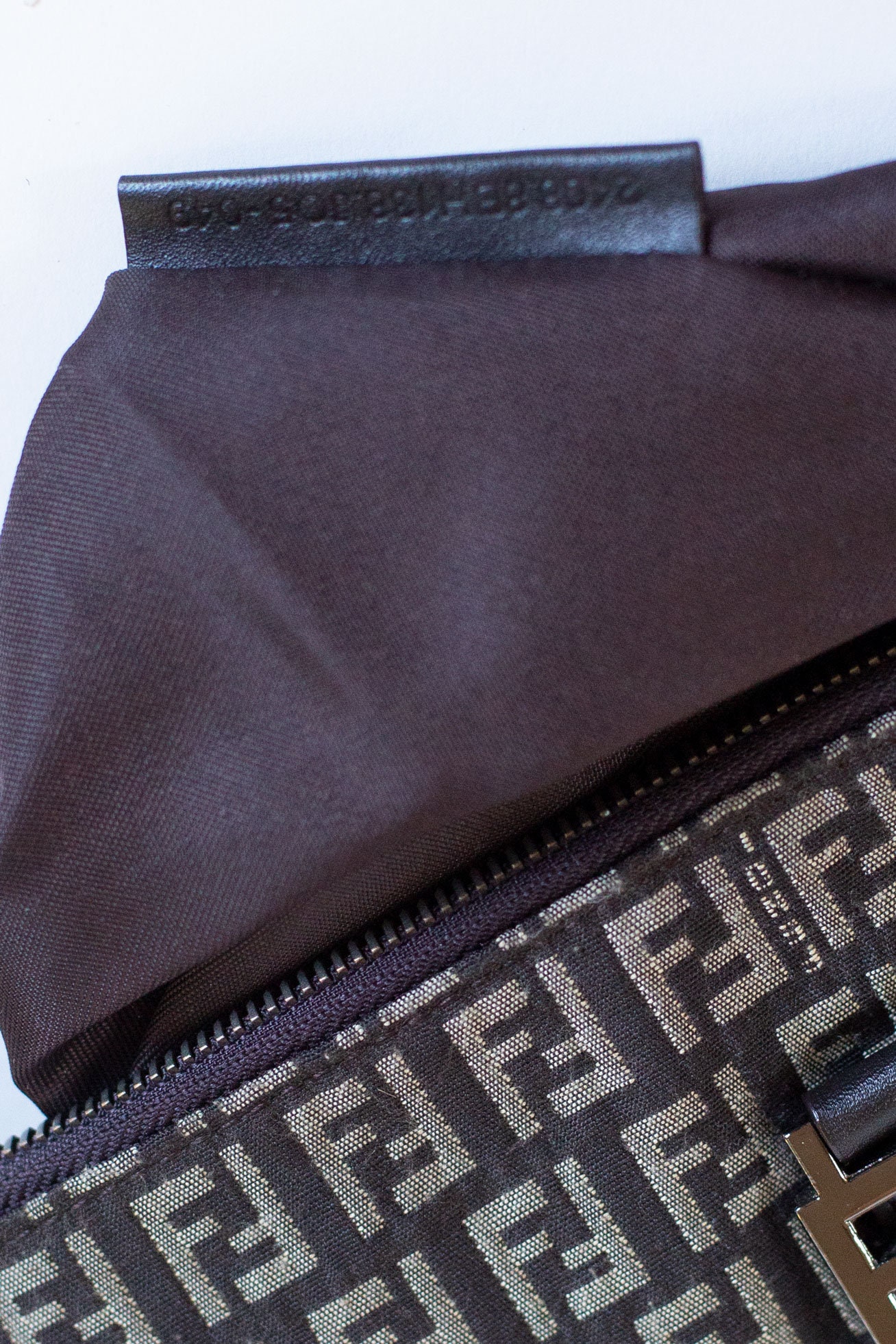 FENDI Vintage Zip Tote in Black Zucchino Canvas Medium