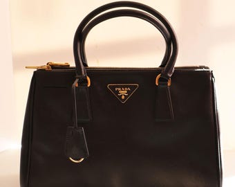 Prada Vintage - Nylon Satchel Bag Black - Etsy Prada Vintage - Nylon Satchel Bag Black - Etsy
