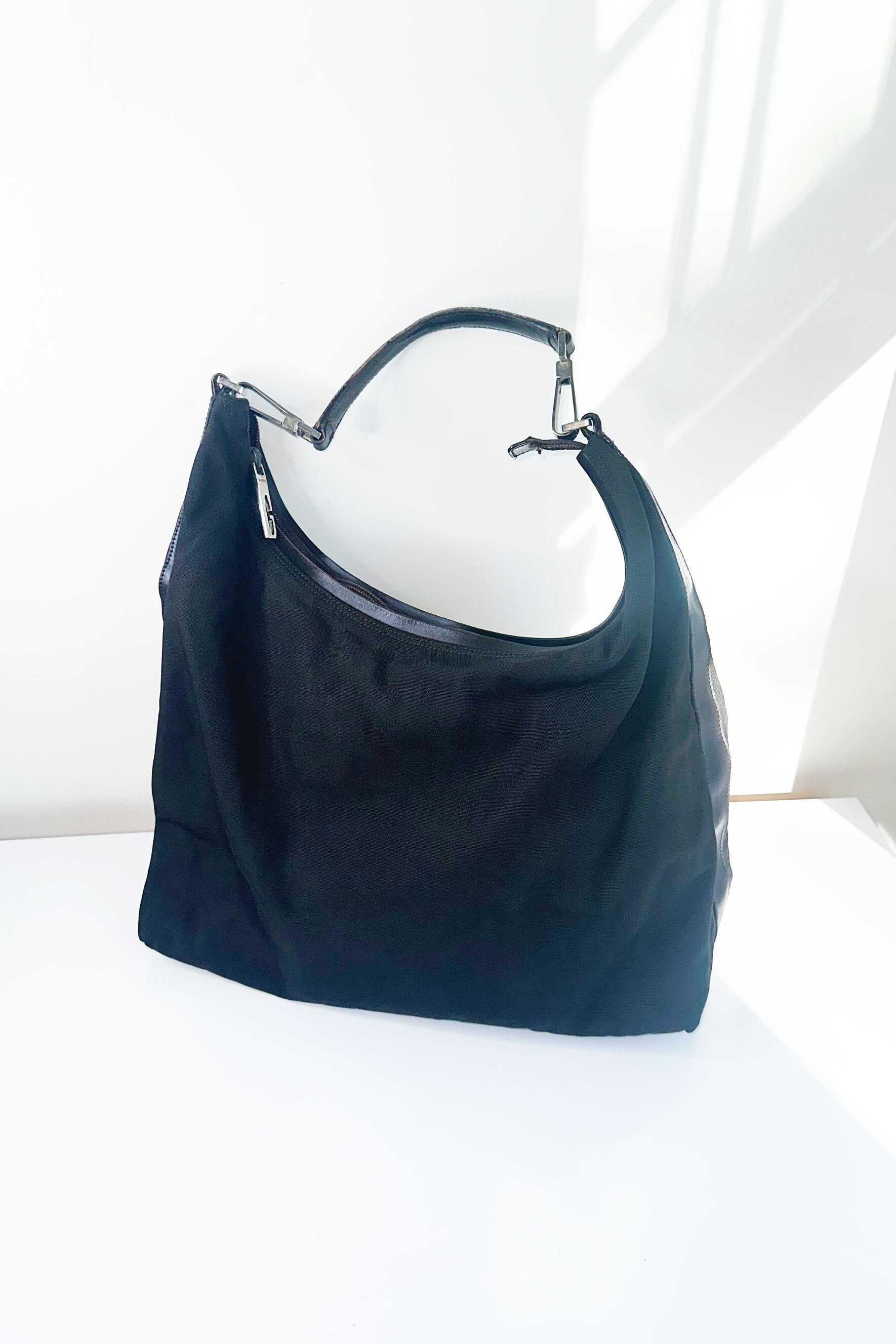 Vintage Gucci by Tom Ford Y2K Nylon Canvas + Leather Hobo Vintage Gucci by Tom Ford Y2K Nylon Canvas + Leather Hobo