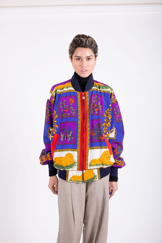 Versace silk bomber jacket cheap
