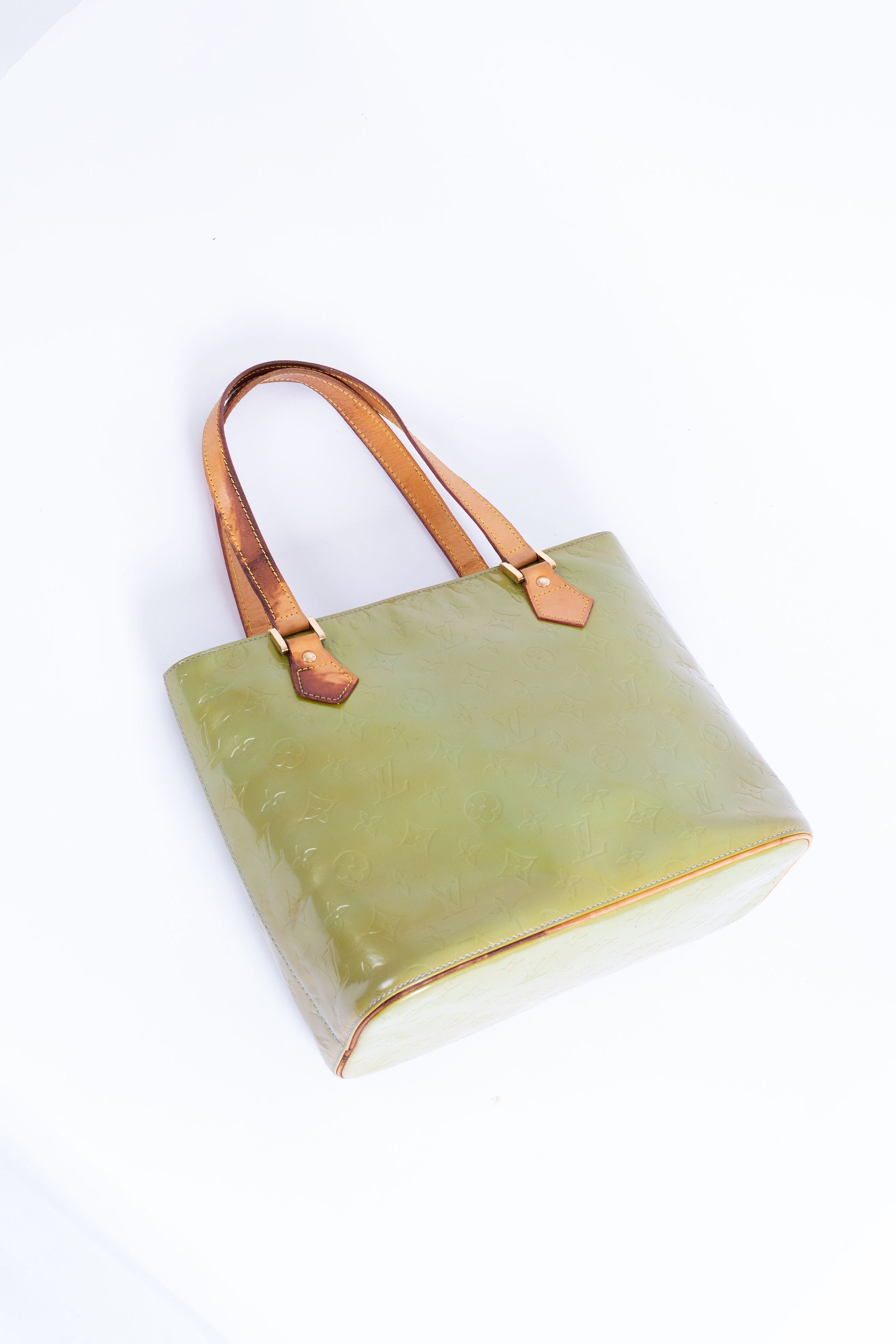 Louis Vuitton Vernis Monogram Houston Bag in Apple Green 