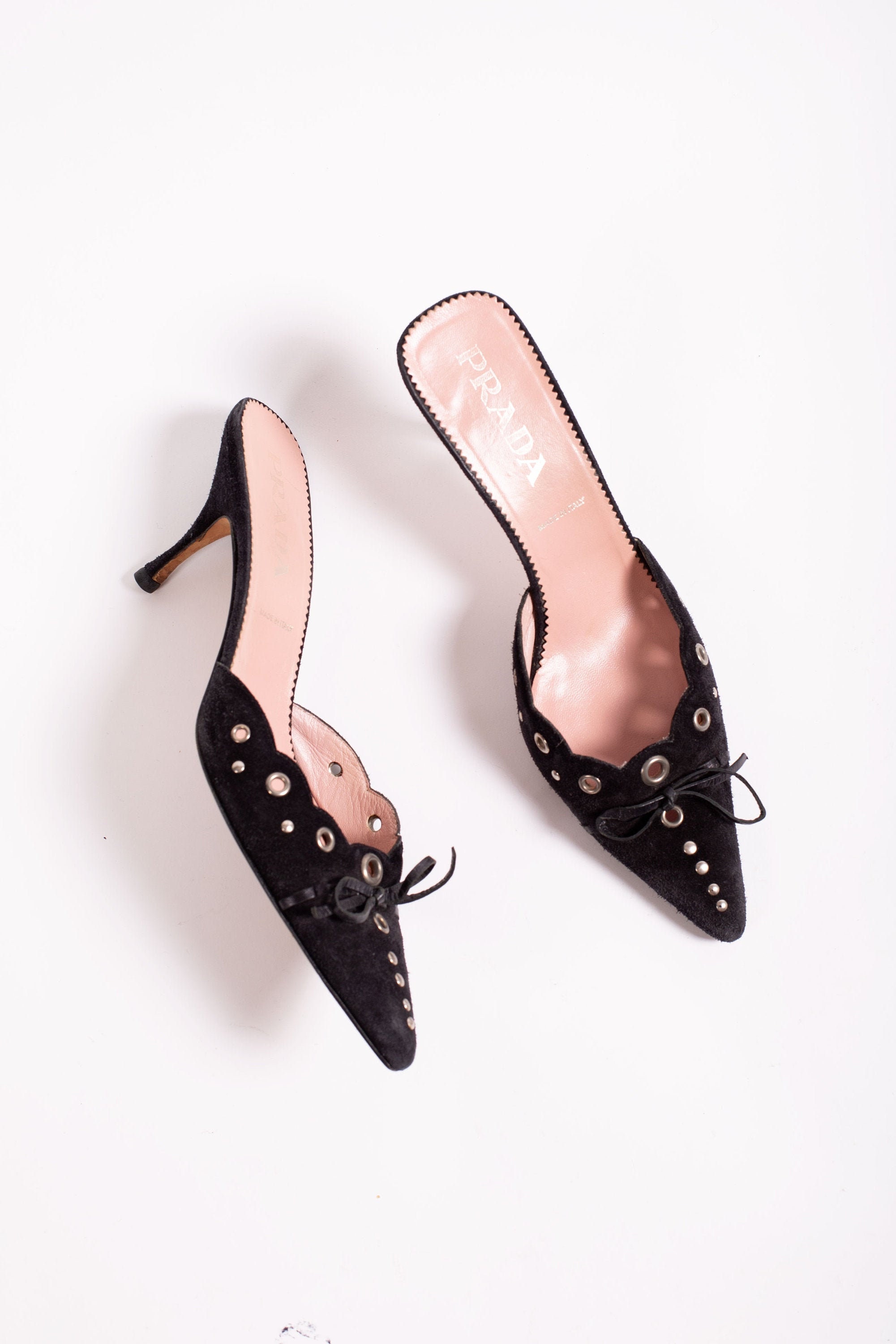 Grommet Glam: Prada Eyelet Grommet Mules