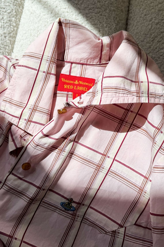 Vintage VIVIENNE WESTWOOD Red Label Pink Plaid Button Down Vintage VIVIENNE WESTWOOD Red Label Pink Plaid Button Down