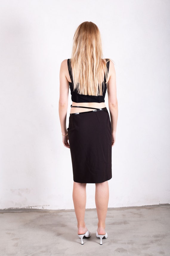 GUCCI by Tom Ford 1998 Wool Wrap Skirt with Built… - image 7