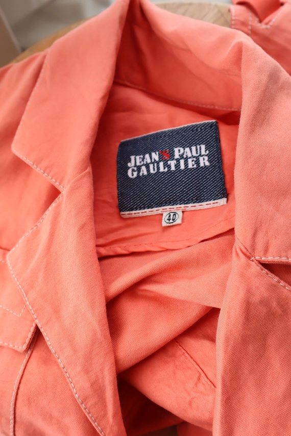 Vintage Jean Paul Gaultier Peach Cropped Multi Po… - image 7