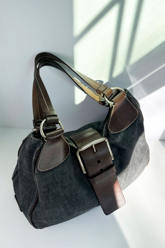 PRADA Y2K Jumbo Buckle Hobo Bag with Logo Triangl… - image 5