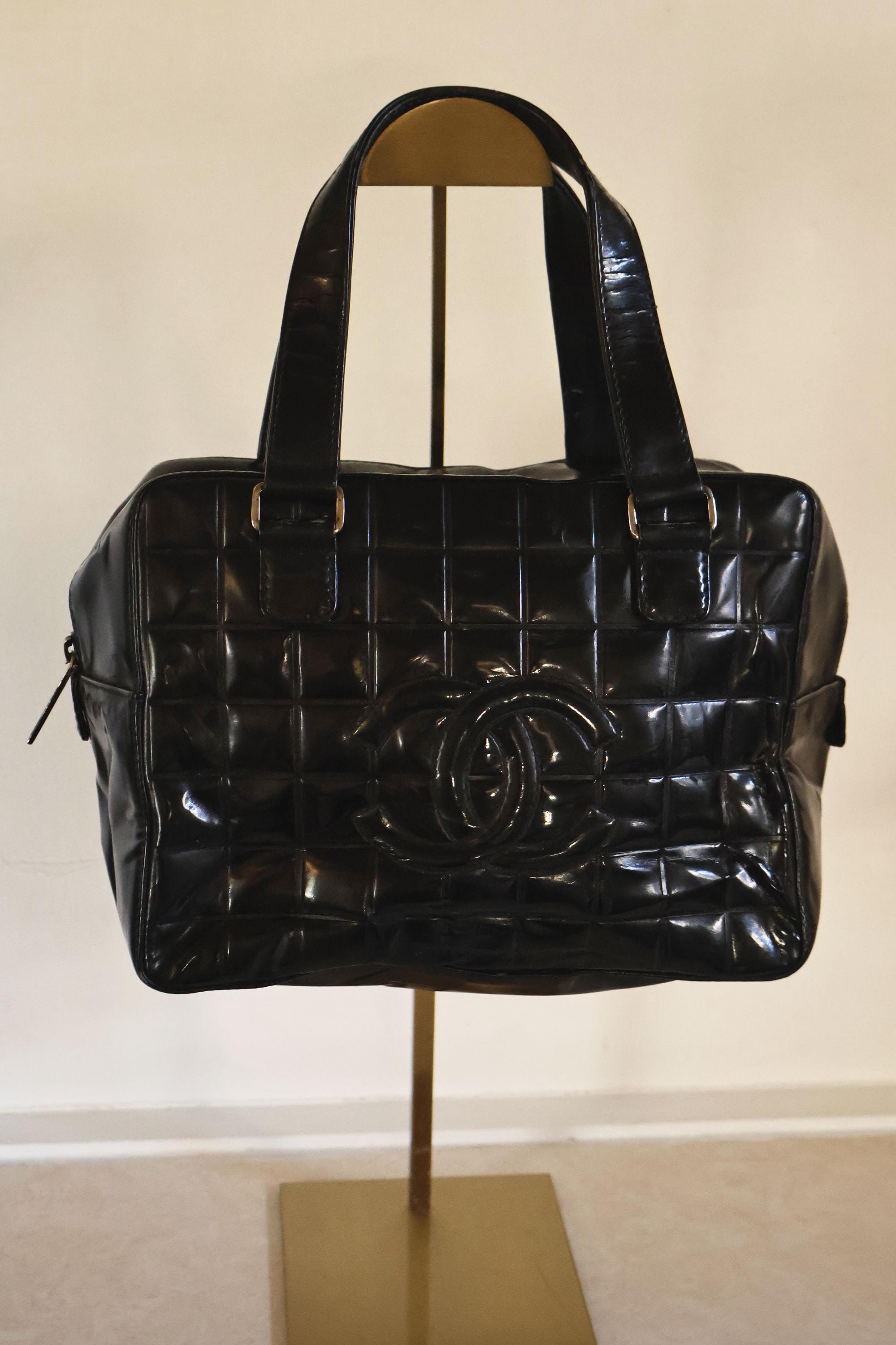 Vintage CHANEL 2002-2003 Coco Mark Quilted Patent Leather