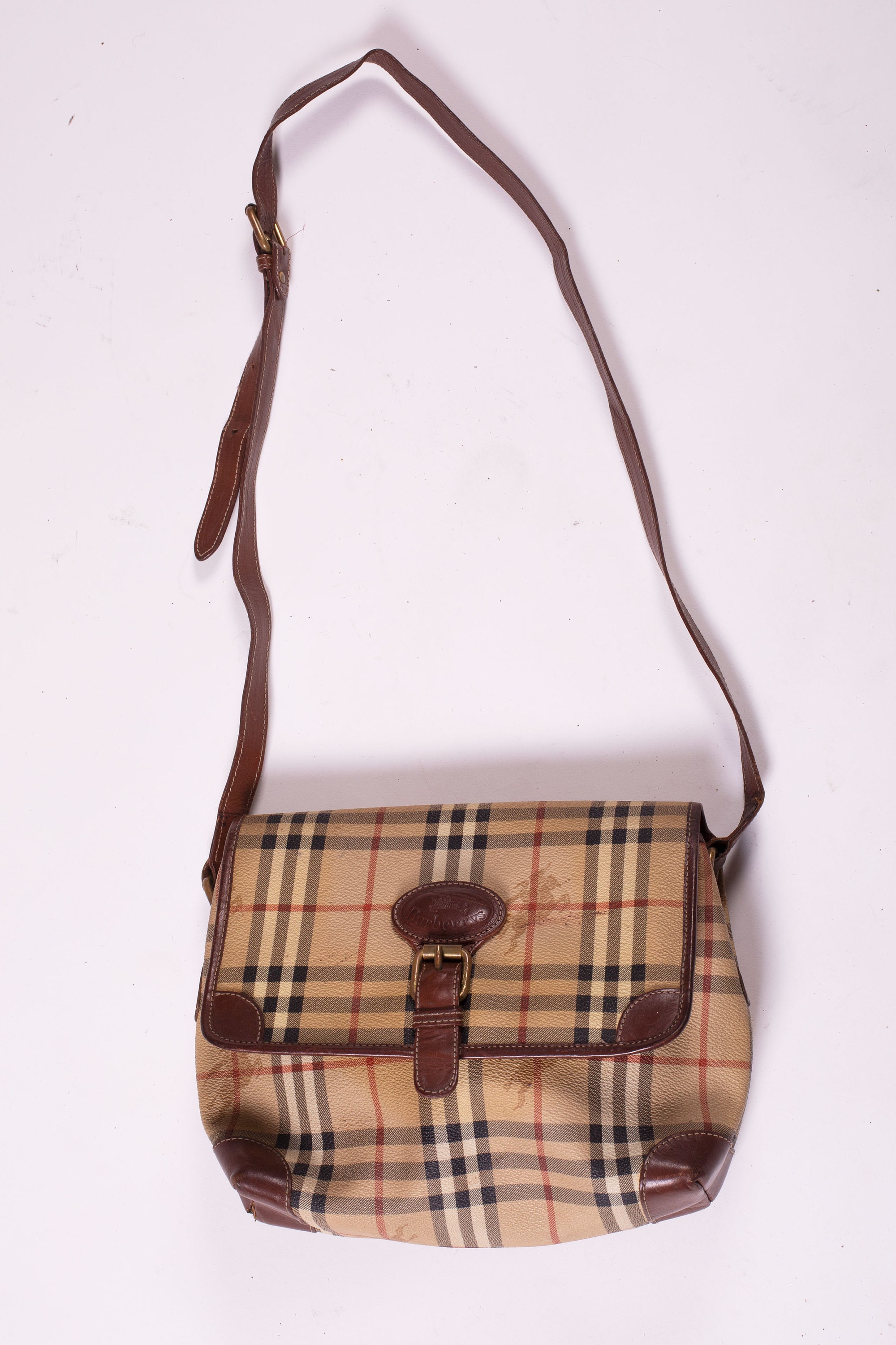 Vintage BURBERRY Nova Check Canvas and Leather Mini Crossbody -  Israel