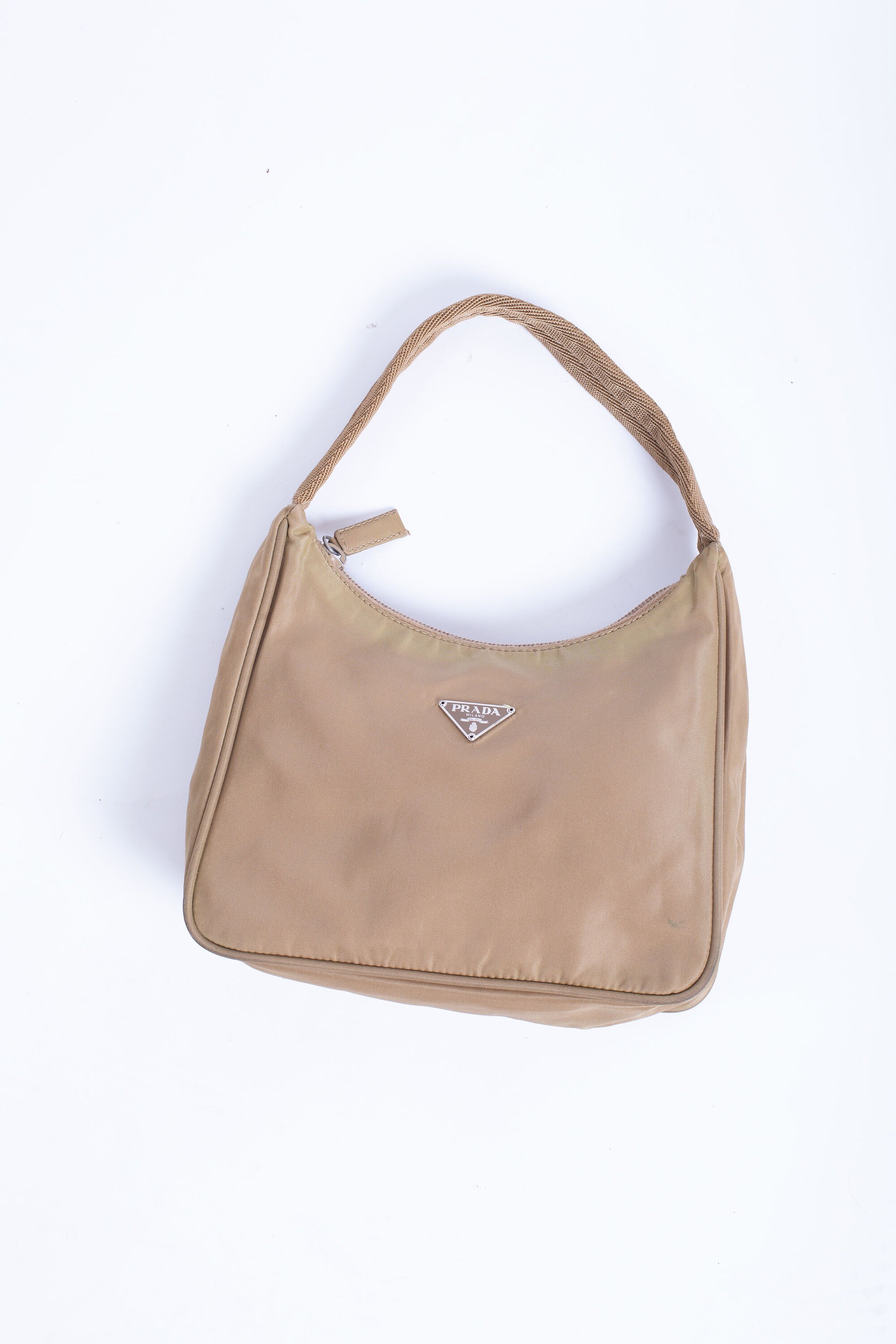 PRADA Mini BROWN Tessuto Sport NYLON Y2K Shoulder Hobo #31