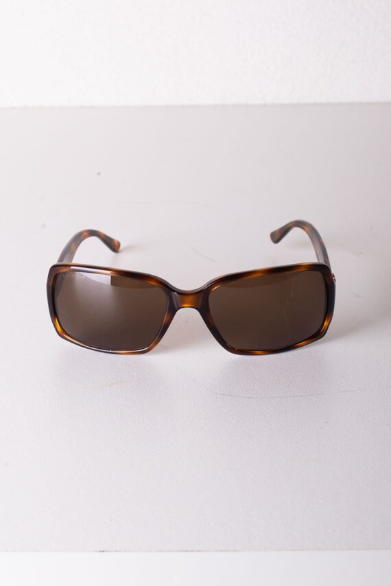 Vintage CHANEL Square Tortoise Shell Sunglasses w… - image 7