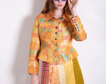Vintage 1990s Christian Lacroix Bazaar Mixed Print Skirt