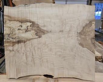 Small Live Edge Curly Maple slab, perfect for charcuterie board or cutting board