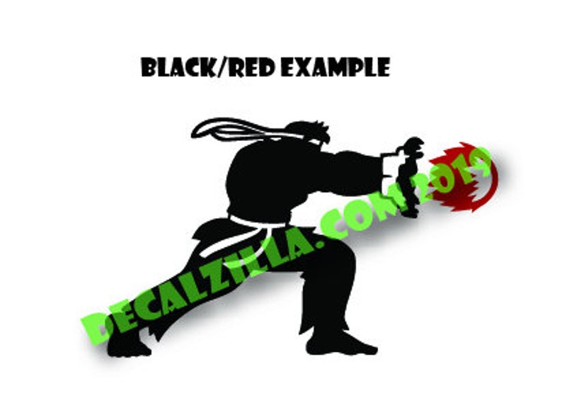 Street Fighter Ryu Hadouken Vinyl Decal Sticker for Cars - Etsy