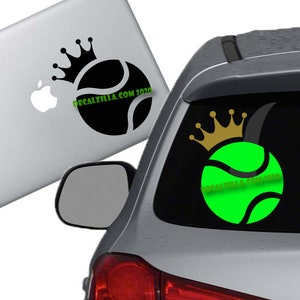 Tennis King or Queen - Vinyl Decal Sticker - For cars, gold carts, laptops, phones and more!
