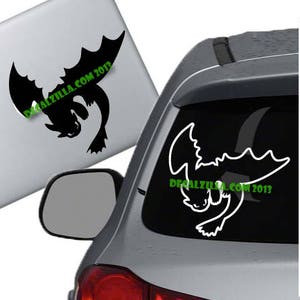 How to Train Your Dragon- Toothless Silhouette Decal Sticker -For cars, laptops, 3DS, phones and more!