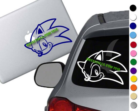 Sonic Decal Sticker For Cars Laptops 3ds Phones And More Etsy