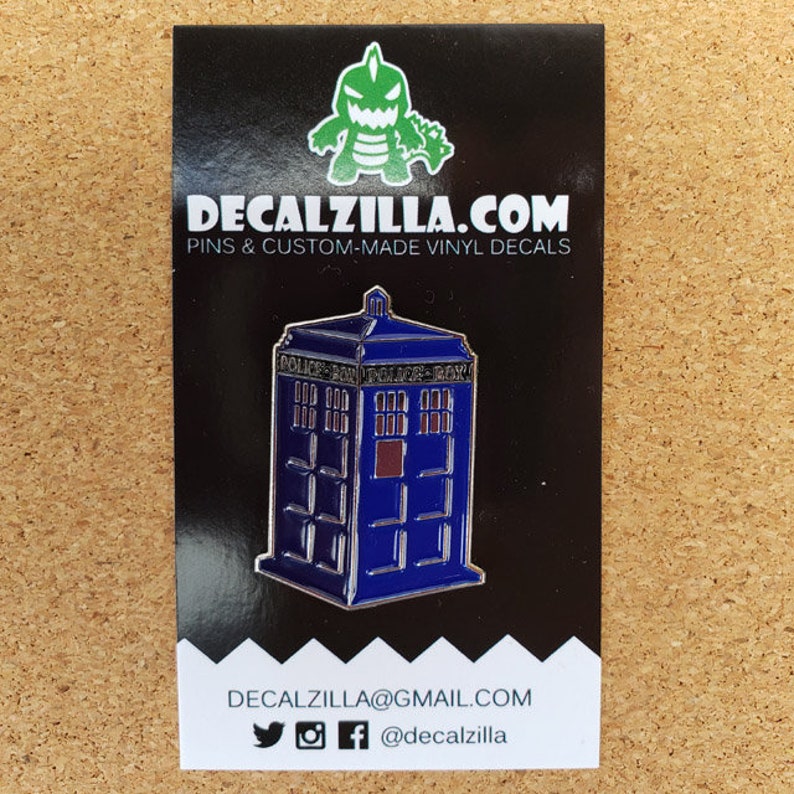 Doctor Who Enamel (Solid Blue) Tardis Cufflinks