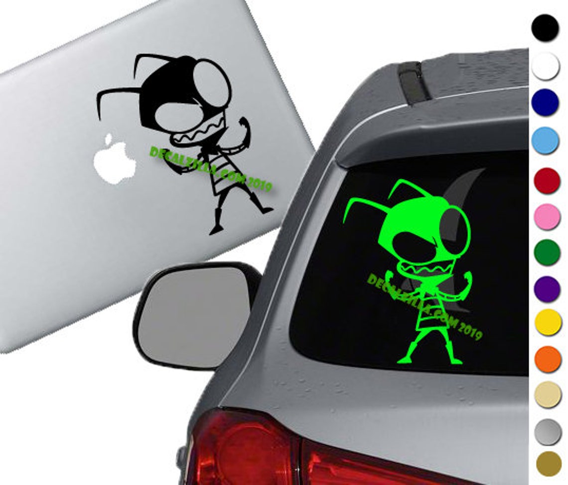 Invader Zim Zim Vinyl Decal Sticker for Cars Laptops 3DS - Etsy