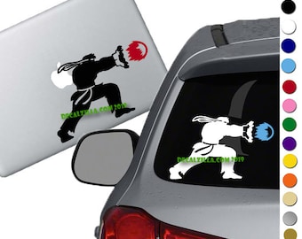 Street Fighter- Ryu Hadouken- Vinyl Decal Sticker - For cars, laptops, phones, and more!