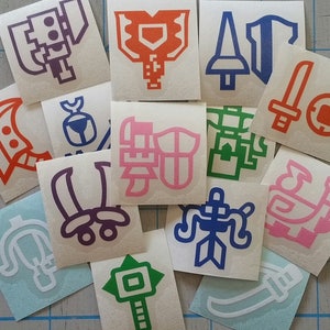 Monster Hunter Weapons - Waterproof Vinyl Decal Sticker - For cars, laptops, windows, systems, phones and more!