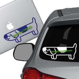 Bluey Long Dog- Outline Style - Water Proof Vinyl Decal Sticker - For cars, laptops, windows, water bottles and more!