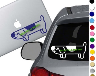 Bluey Long Dog- Outline Style - Vinyl Decal Sticker - For cars, laptops, windows, water bottles and more!