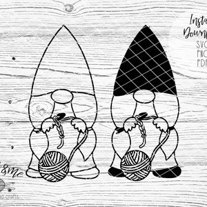 Crochet SVG | Crochet Gnome SVG | Gnome svg | Crochet svg | Gnome Clipart | Cute Garden Gnome SVG | Yarn svg | Cricut Gnome | png pdf