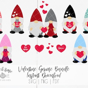 Valentines Day Gnome SVG | Valentine Gnome SVG | Valentine SVG  | Love svg | Gnome svg bundle | Valentine svg bundle | gnome clipart