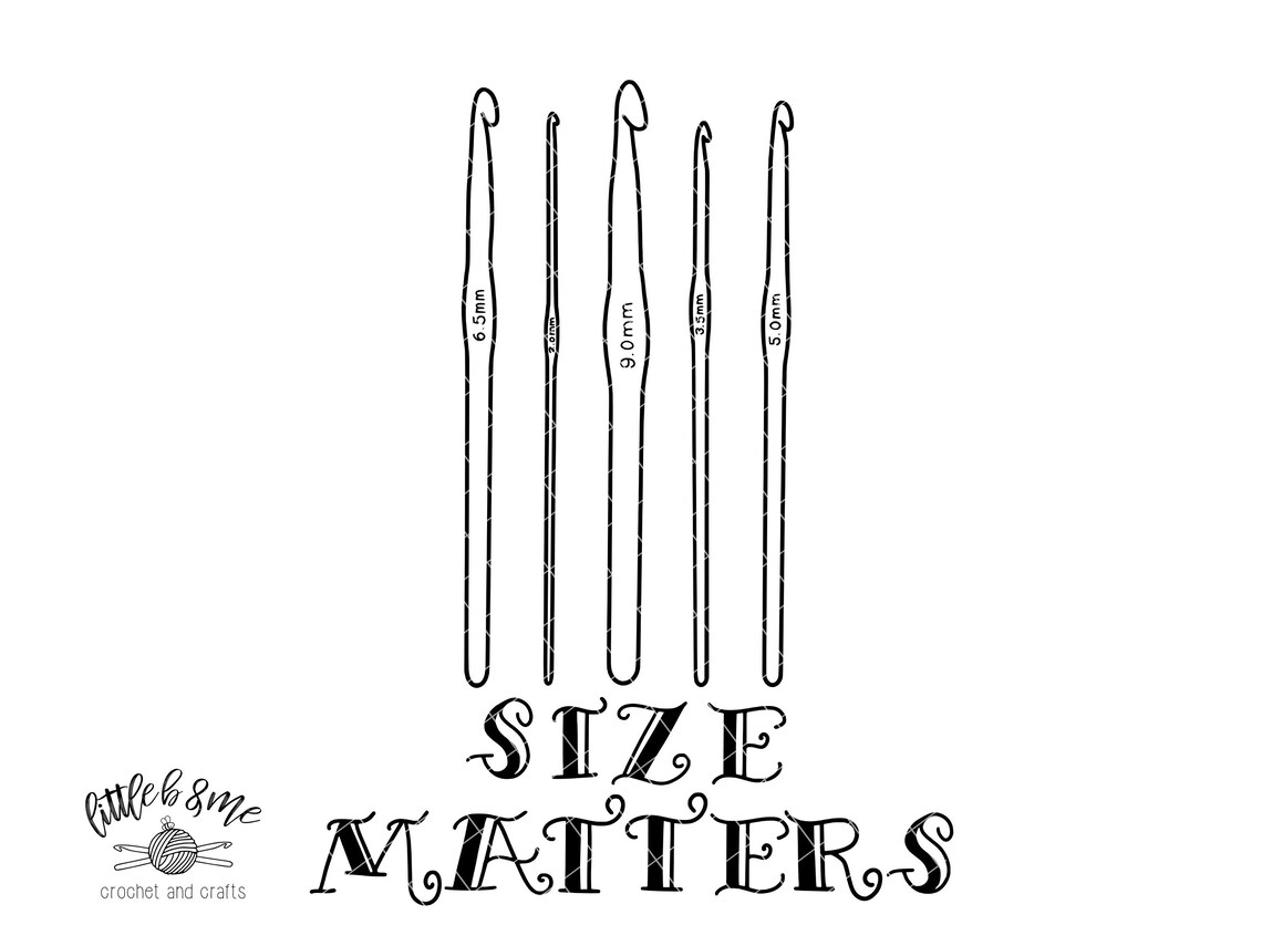 Crochet Hook SVG Size Matters Crochet Svg Funny Crochet Etsy Singapore